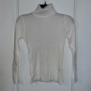 Shein white, long sleeve, turtleneck size large.